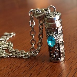 Prayer bottle, perfume, pill, stash pendant